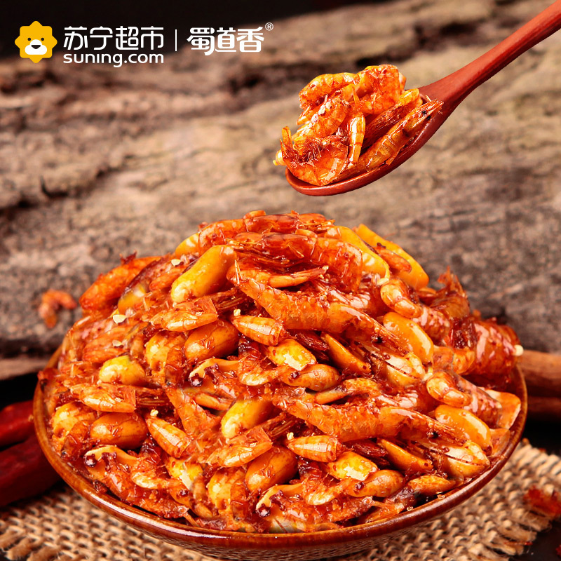 蜀道香 海鲜 麻辣小虾米脆虾300g（休闲零食）