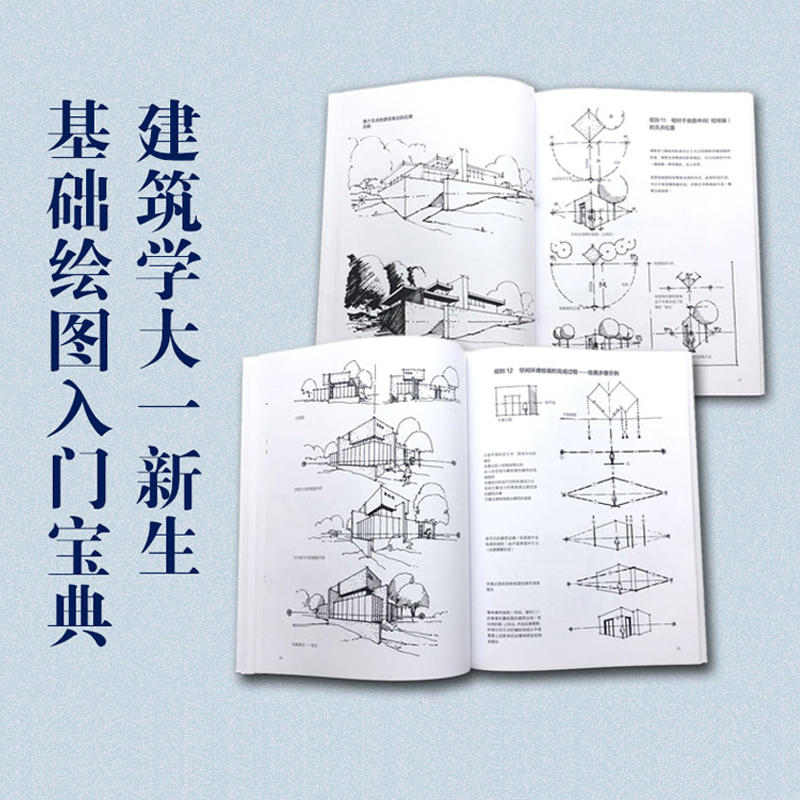 [正版]套装2册建筑思维的草图表达+剖面手册建筑学基础绘图入门宝典剖面图集带你剖析柯布西耶路易斯康赖特等建筑大师的经典高清大图