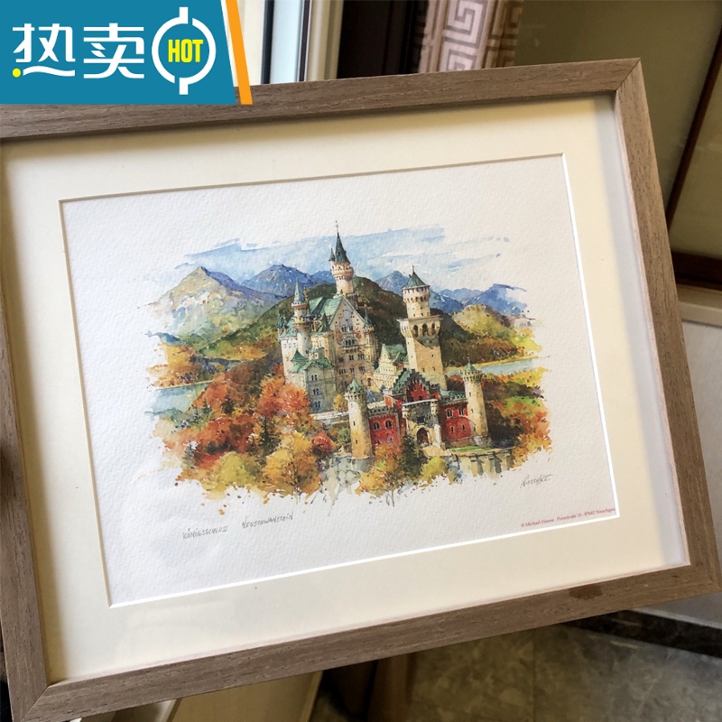 敬平小红书实木画框装裱简约日系相框挂墙a4拼图框定制大尺寸木质框架 咖啡色[28实木]平面 36寸[61*91.4厘米]高清大图