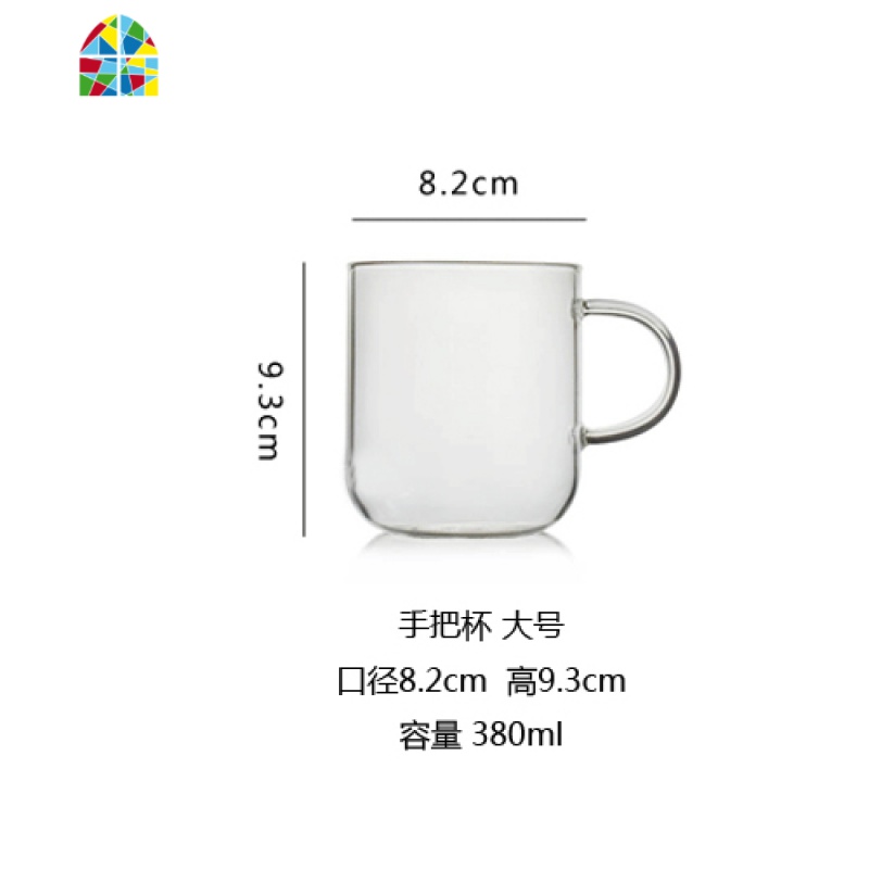 简约凉水壶茶壶玻璃可高温耐热家用防爆冷水壶大容量杯子茶杯水杯 FENGHOU 手把杯大号高清大图