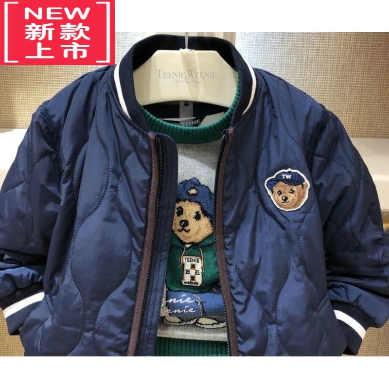 可莉允TW小熊童装2021秋冬新款男童中大童装棉服棉衣外套TKJP204901A图片
