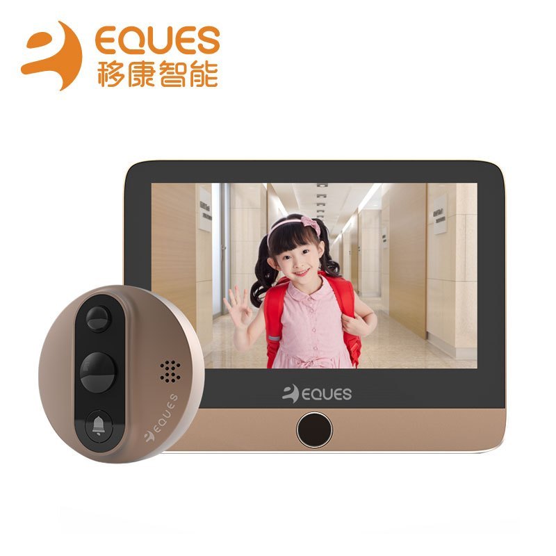 移康智能高清红外触摸大屏大广角手机远程监控对讲家用防盗防撬智能可视门镜