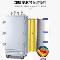 乐创(lecon)商用高原蒸饭柜 工程款食堂饭店高压电蒸饭箱 6盘蒸饭机 LC-J-GYD6