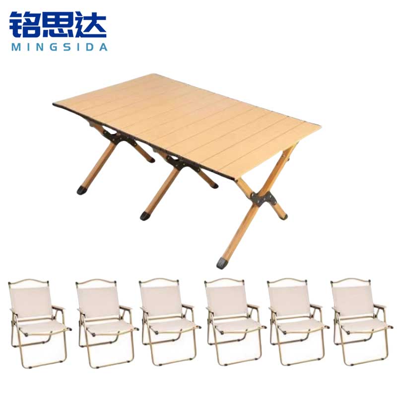 铭思达折叠桌椅六椅套高清大图