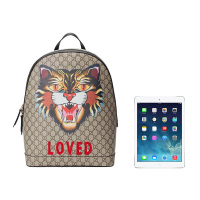 GUCCI 古驰 Angry Cat GG Supreme 系列米色人造帆布男士包袋 419584-9AX1T-8652