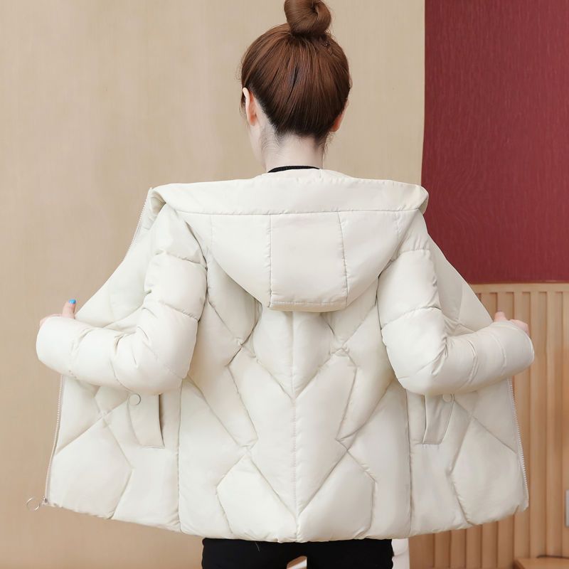棉服女2021新款冬季外套修身棉衣女短款韩版洋气大码中年棉袄潮