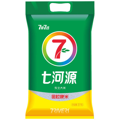 七河源 圆粒粳米5kg 东北大米 新米 粥米 焖饭 寿司米