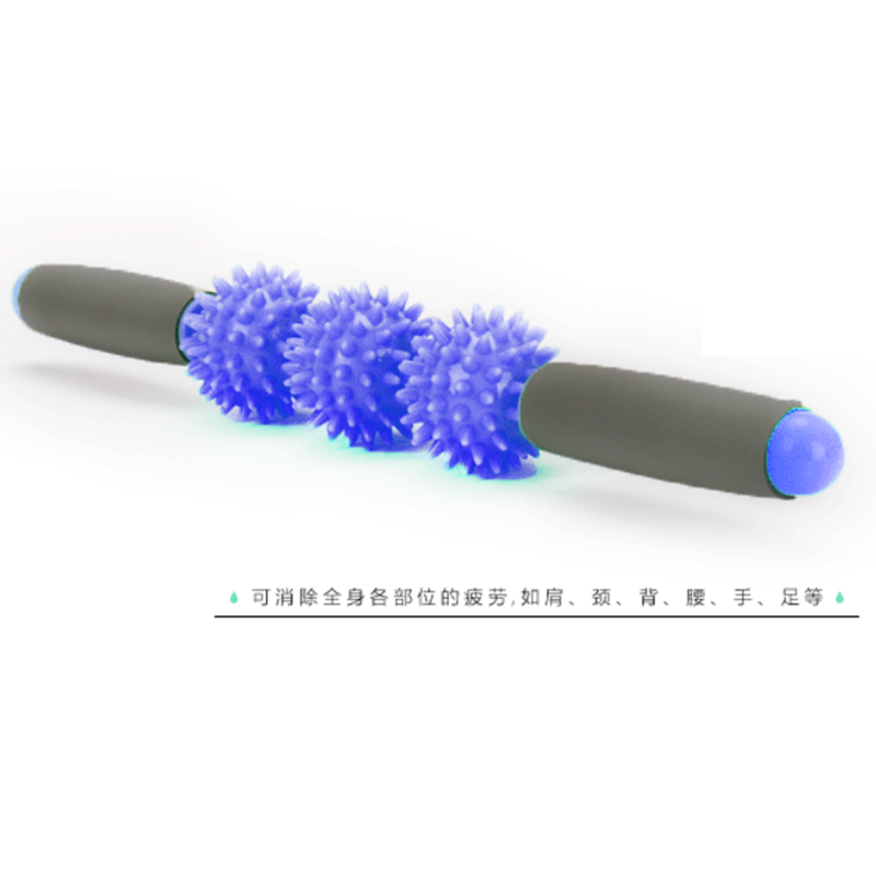 扬子(YANGZI)带刺球放松肌肉按摩放松筋膜棒运动滚轮瑜伽棒刺猬球肌肉按摩棒高清大图