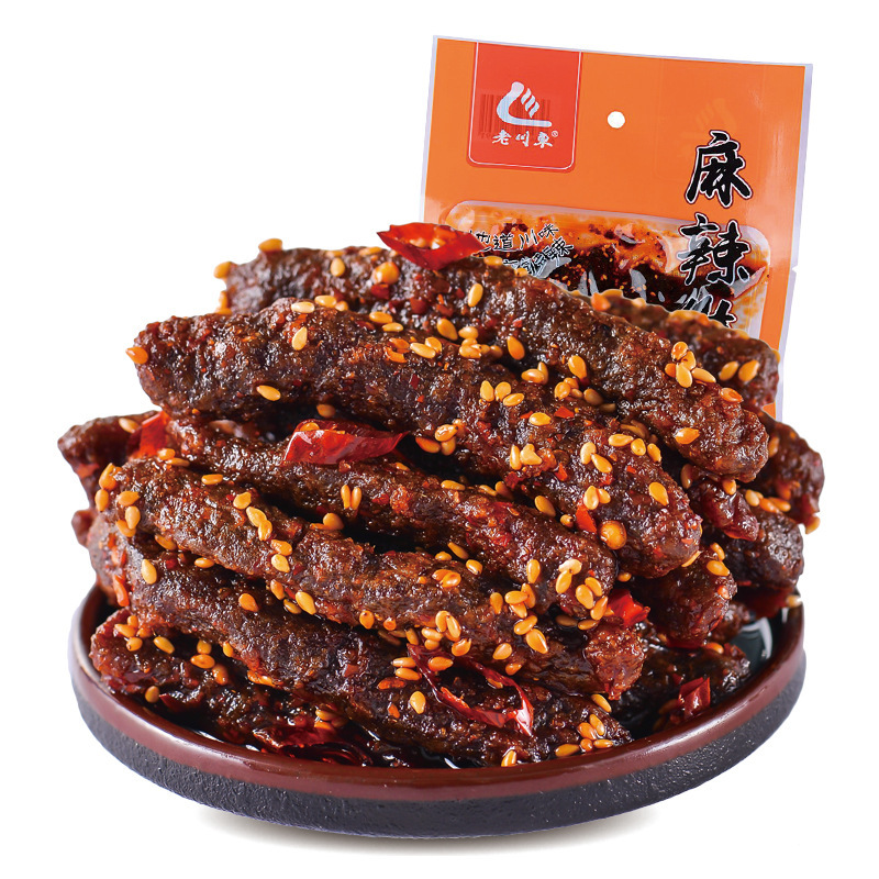 老川东 麻辣牛肉干100g(50g*2)四川 麻辣肉粒 手撕香辣牛肉 休闲食品