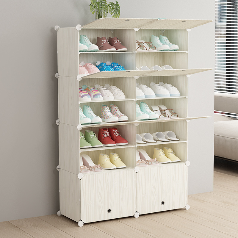 弘拜简易鞋柜鞋架子环保收纳鞋架经济型家用多层防尘收纳箱置物架