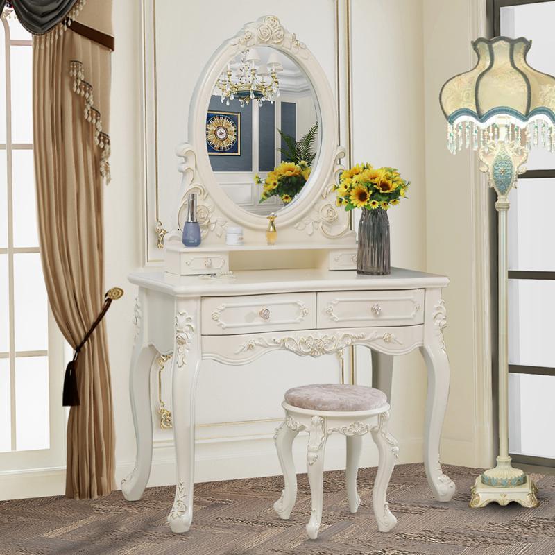 欧式梳妆台卧室公主带灯简约现代化妆桌子小户型简欧视频