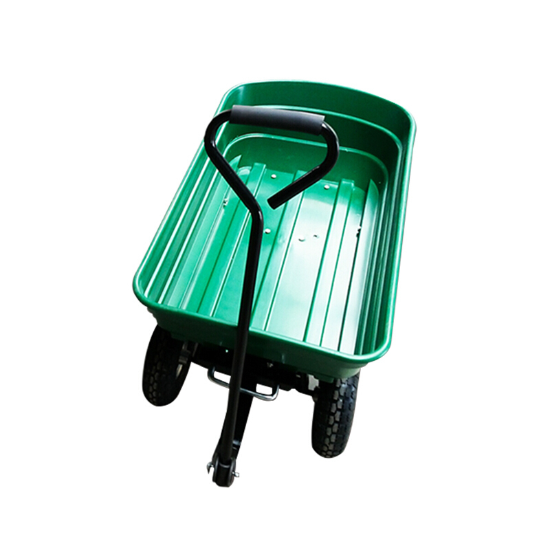 海斯迪克 gnjz-182 四轮搬运手推车 手拉车平板车拖车翻斗车 折叠小