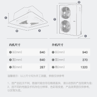 Letv乐视空调5匹冷暖中央空调吸顶空调天花机商铺用嵌入机天井机嵌入机吸顶式KFRd-120QW/L1XC(A3)