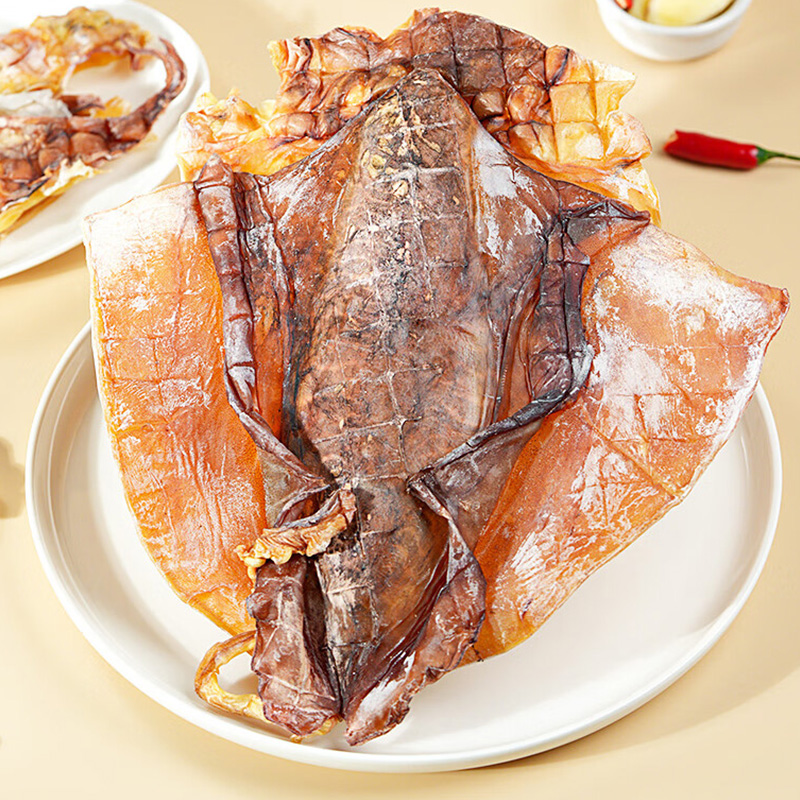 绿帝墨鱼干肉质紧实肥厚体型完整劲道有韧性淡晒入味咸淡适中335g高清大图