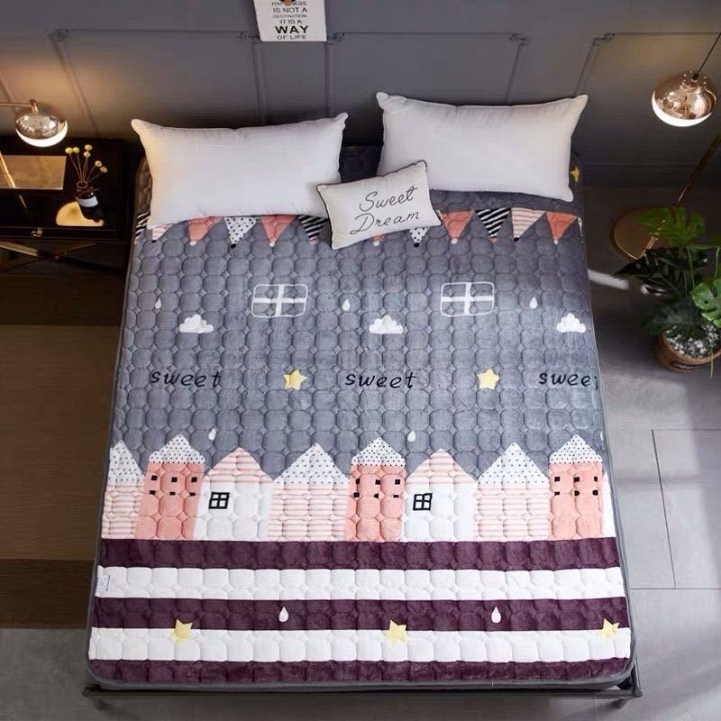 法莱绒加厚保暖床垫子0.9/1.2米单双人学生宿舍榻榻米1.5/1.8床褥高清大图