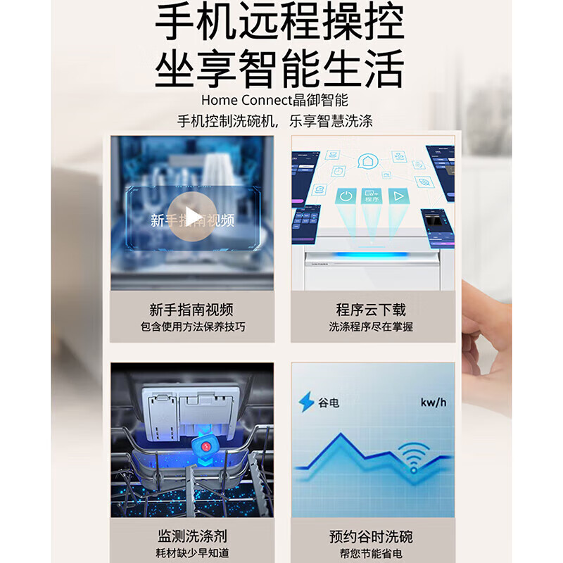 西门子(SIEMENS) 洗碗机极净魔盒14套Auto嵌入式洗碗机SJ43EW66KC