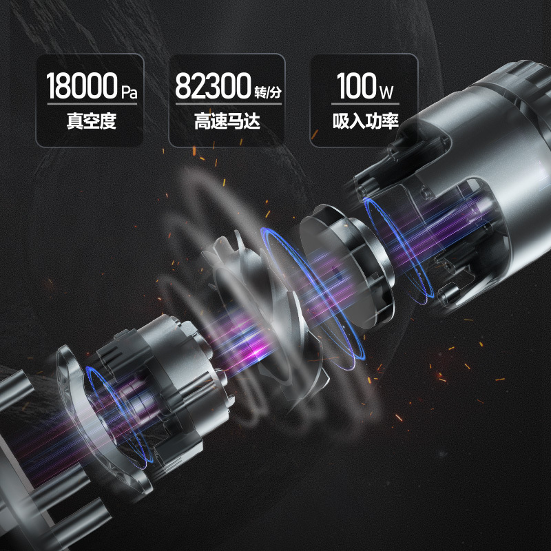 松下(Panasonic)吸尘器MC-WDD91-A家用大吸力无线手持式强力大功率小型吸尘机星空蓝L7高清大图