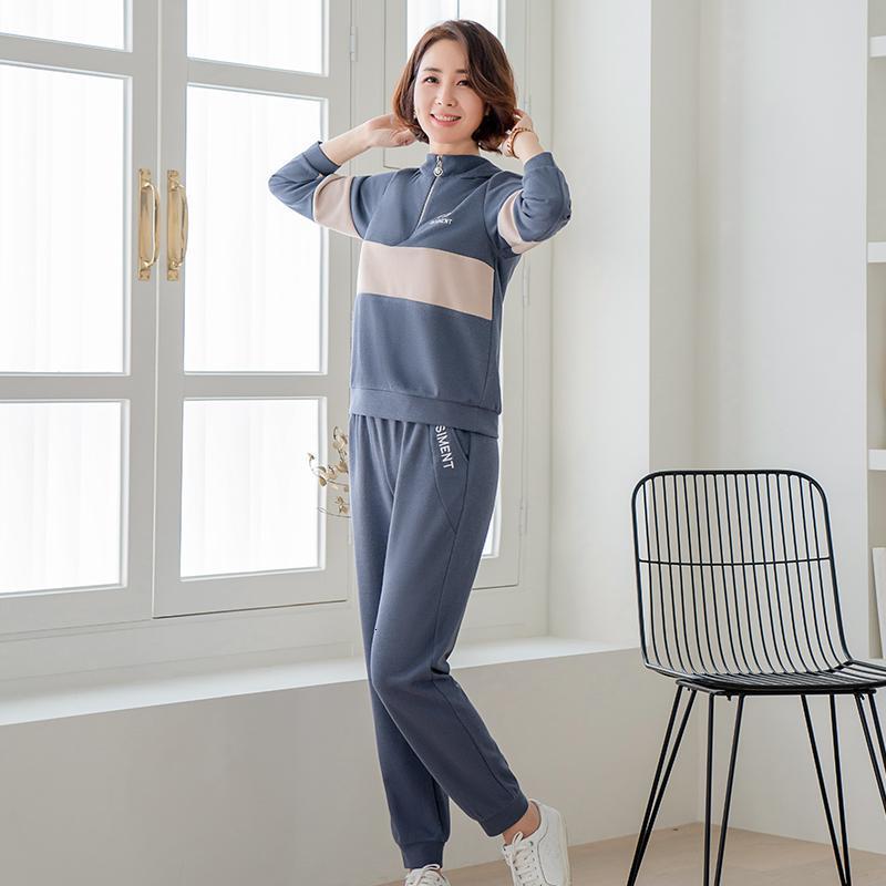 香颜品牌妈妈春秋装长袖卫衣中年女装薄款上衣外套中老年休闲大码运动