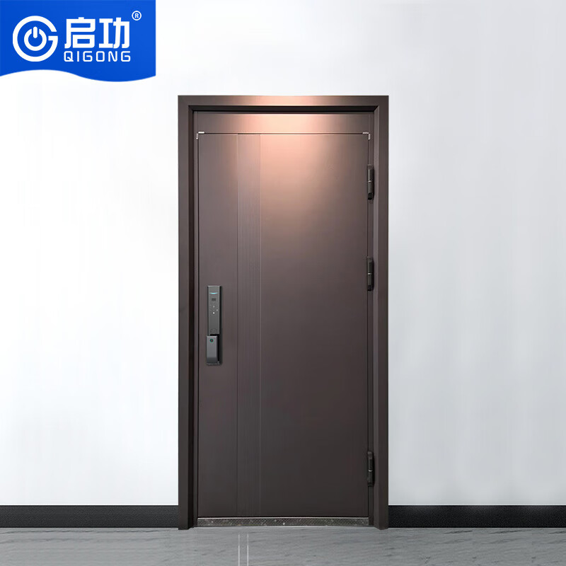 启功防盗门甲级钢制进户门小区单位住宅推拉防盗门QG-FDM5850高清大图