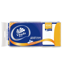 维达(Vinda)卷纸卷筒卫生纸无芯卷纸超韧3层100gx10卷蓝色经典无芯卷纸