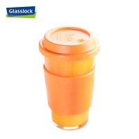 三光云彩(GLASSLOCK)韩国进口钢化耐热玻璃水杯 泡茶杯橙色 RC106-1 500ml