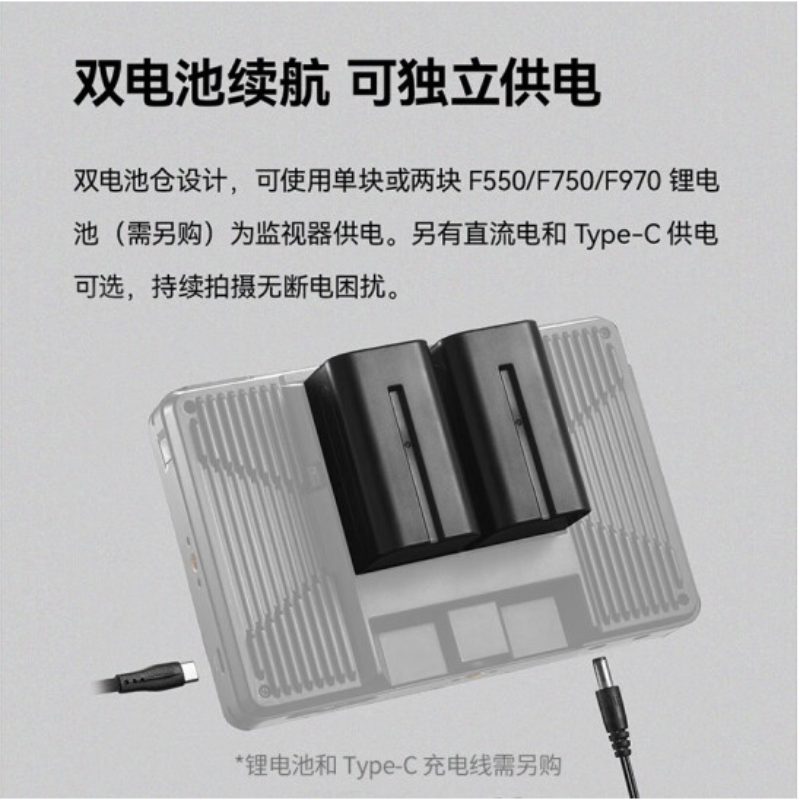 7英寸相机监视器 GM7S摄影机监视屏微单 4K视频显示器(不含电池) 货期两周高清大图