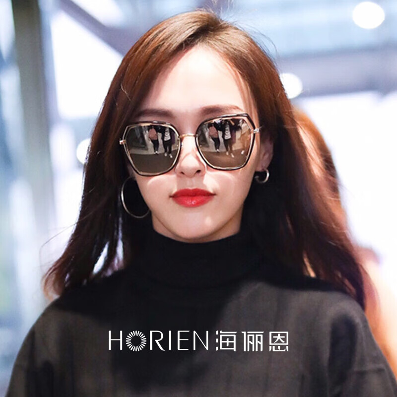 海俪恩 偏光太阳镜女新品墨镜大脸显瘦专用驾驶镜6621高清大图