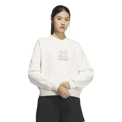 Adidas阿迪达斯女装卫衣春秋新款运动休闲圆领套头衫 IM8852