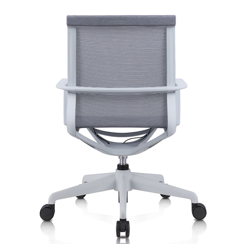 臻远 ZY-7462办公椅职员椅会议椅电脑椅中背网椅转椅 灰色高清大图