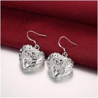 E075Women silver plated earring镀925纯银日韩时尚甜美耳环饰品