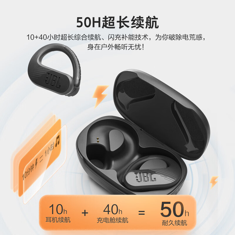 JBL Endurance Peak3 真无线蓝牙入耳式运动耳机 蓝高清大图