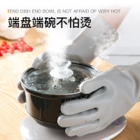 3双魔术硅胶防水手套女家务厨房洗碗神器加厚耐用型洗菜洗衣服