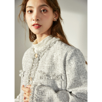 秋季新款白色小香风女外套唐狮春秋女士短外套高级感超好看潮