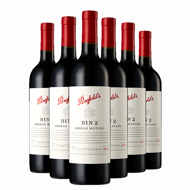 奔富(Penfolds)BIN2 设拉子玛塔罗红葡萄酒 750ml*6瓶 整箱装 澳大利亚原瓶进口红酒