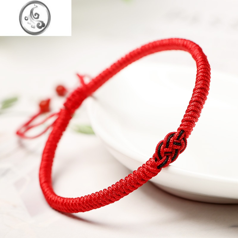 jimi红绳脚链本命年手工编织成品脚绳金刚结平安结女款简约ins饰品