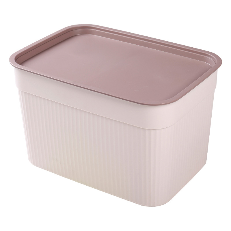 收纳箱塑料整理箱衣物衣柜收纳盒储物箱玩具收纳大小号套装米白色大号