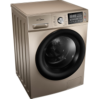 美的（Midea）MD100-1453DG 洗烘一体全自动 滚筒变频家用洗衣机 桶自洁 空气10公斤大容量静音节能 金色