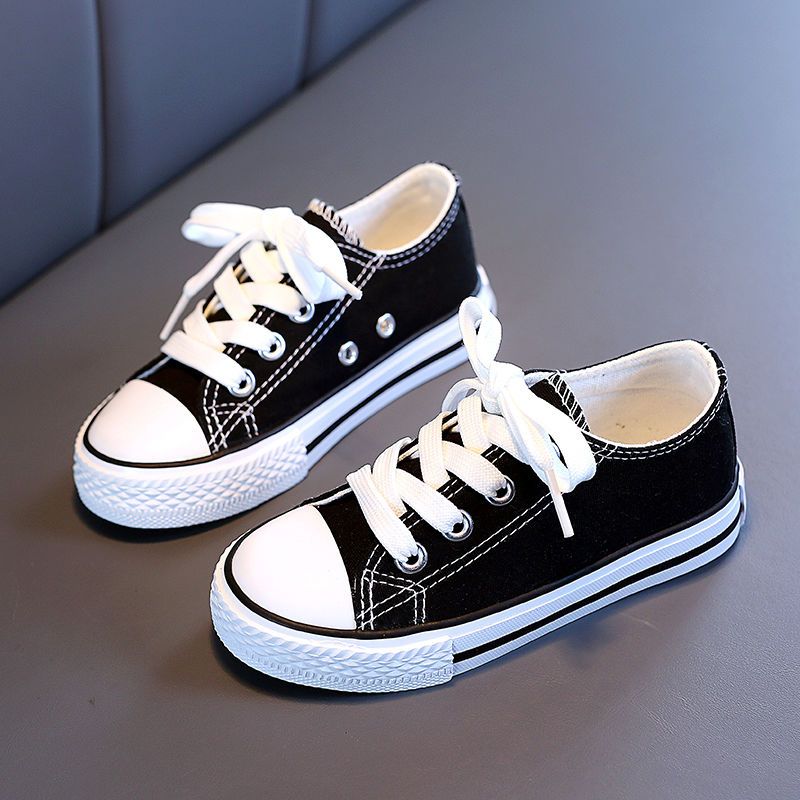 儿童帆布鞋女童鞋子2023冬季新款男童小白鞋透气防滑软底板鞋