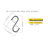 金属黑色s型挂钩挂包架服装店s钩多功能s形挂钩置物架挂|不锈钢S挂钩黑色小号 5只