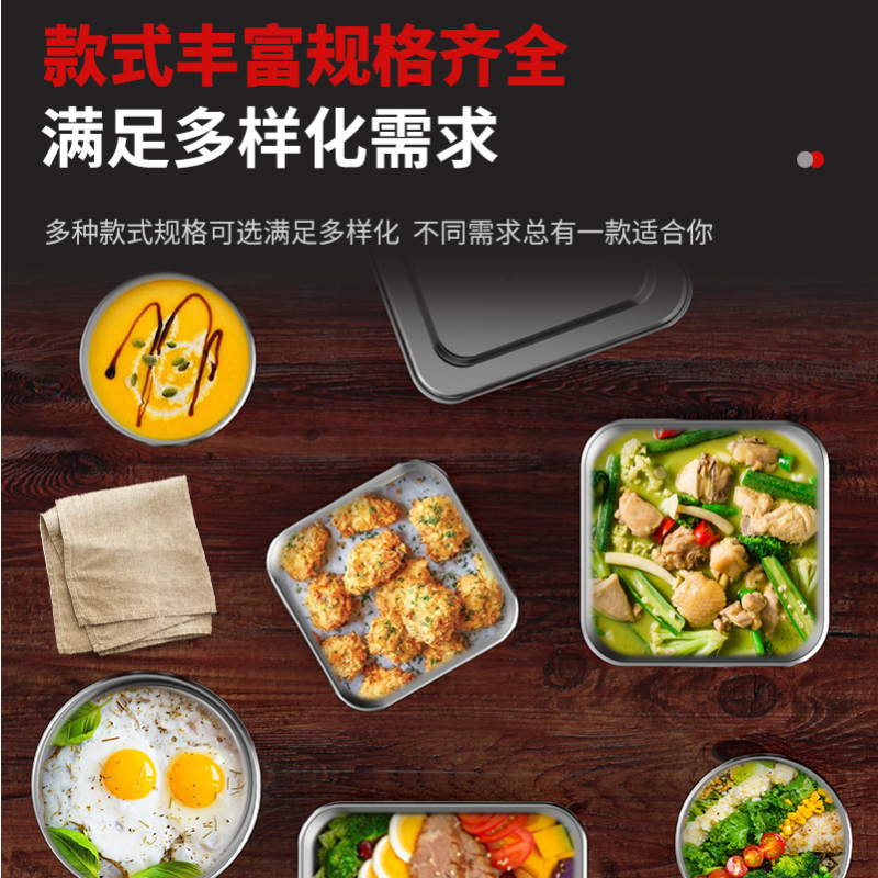 食品留样专用盒酒店食堂幼儿园食物取样盒厨房收纳分装盒菜品试吃厨房电器配件201#600ml