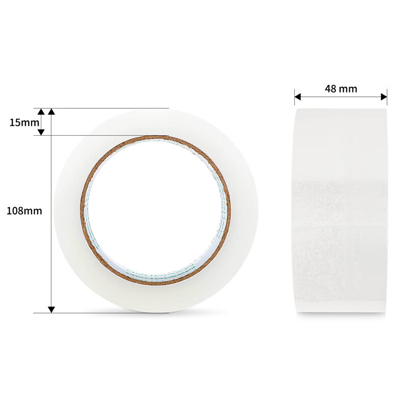 得力30912 封箱胶带 48mm*100y*45um 6卷/筒 高品质高透明封箱胶带打包胶带