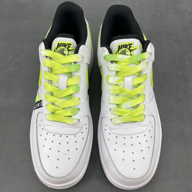 荧光绿aj1激光极光蓝af1空军一号烟灰牛仔天蓝渐变彩色绳扎染鞋带