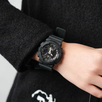 卡西欧Casio旗舰店手表女 正品G-SQUAD学生休闲运动复古防水潮流ins腕表日韩多功能石英表 女GMA-S120 GMA-S120MF-1A中性黑+200M防水