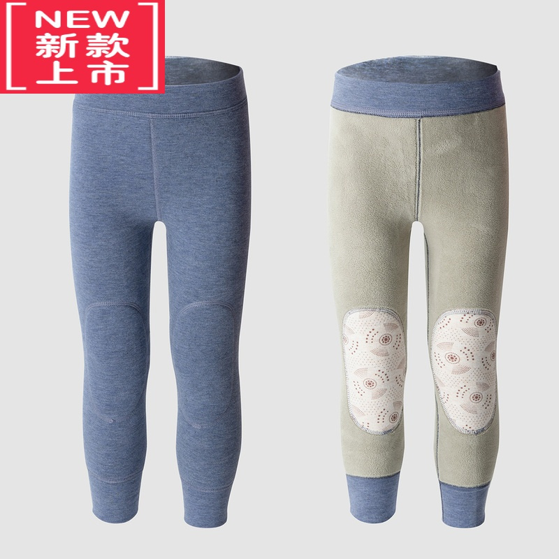 可莉允男童保暖裤护膝款高腰弹力内穿裤子2022冬季新款中大童舒适冬