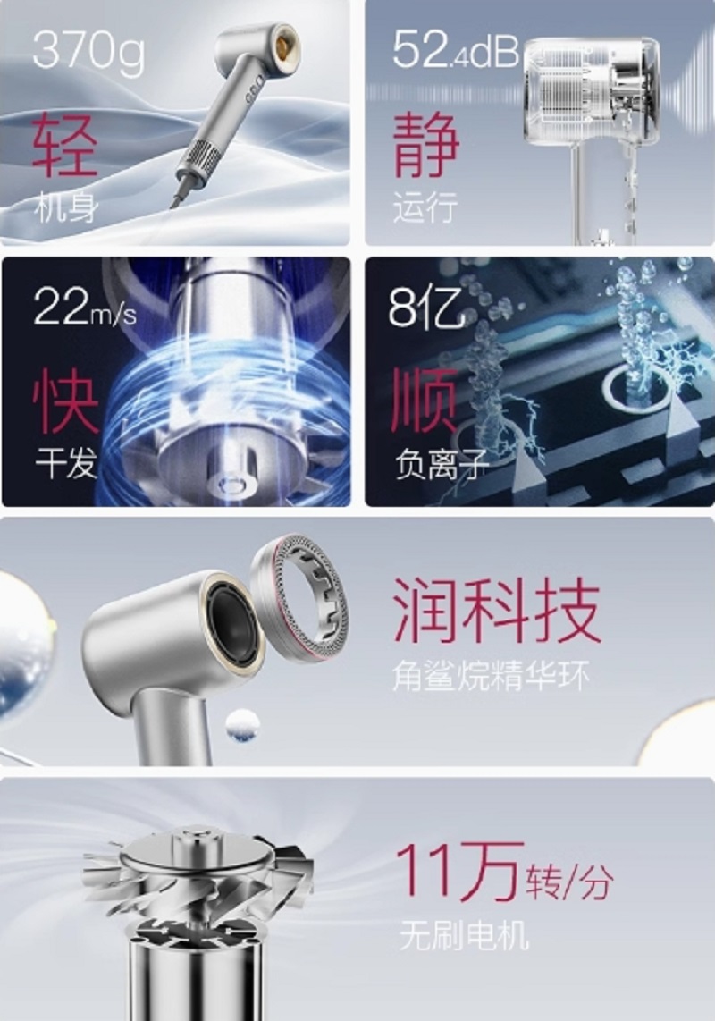 酷鲨护发高速吹风机HD10高清大图