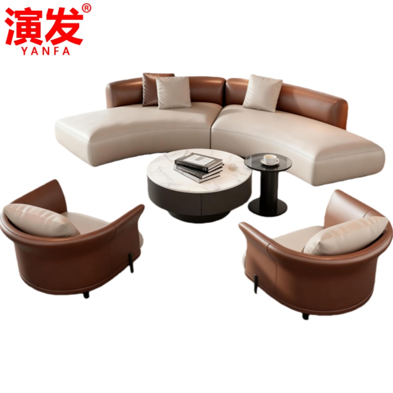 演发 沙发+茶几2.4m 套高清大图