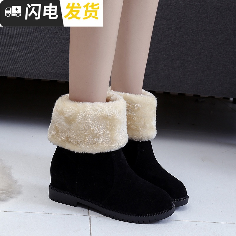 2022欧美秋冬季新款学生雪地靴厚底保暖短筒大码防滑女鞋fw启如休闲鞋休闲鞋