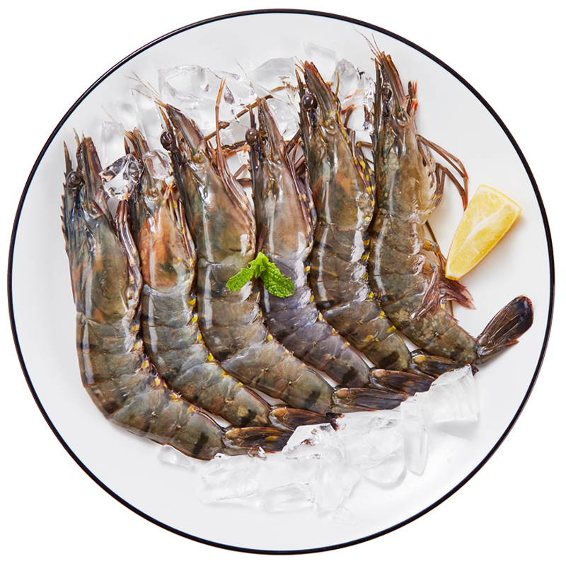寰球渔市 越南活冻黑虎虾 400g/盒 冷冻虾 海鲜水产 生鲜