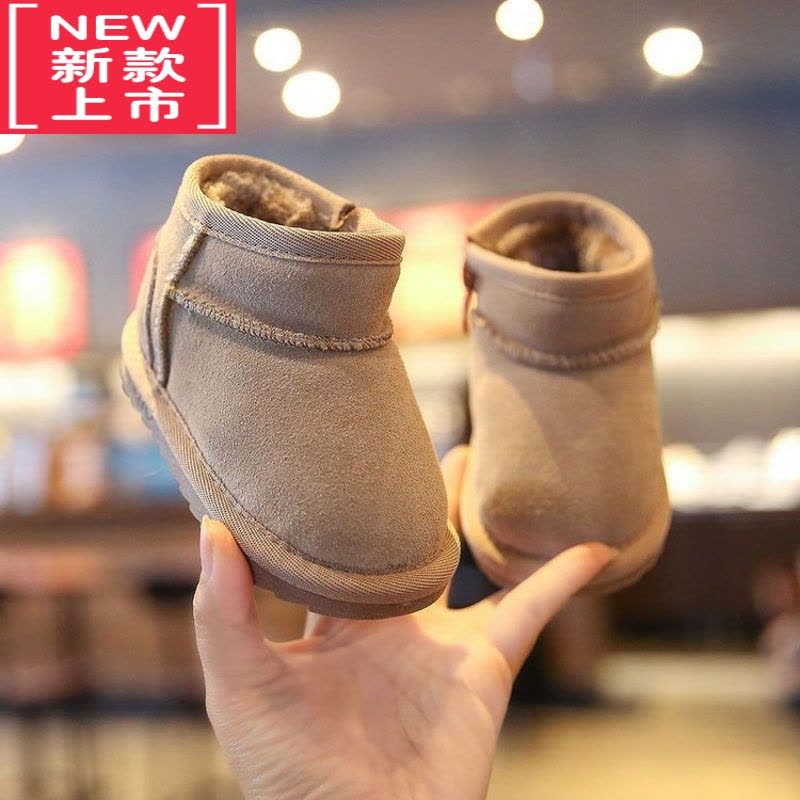 可莉允学步鞋女儿童雪地靴冬季新款女童靴子加绒加厚男保暖短靴宝宝棉鞋图片