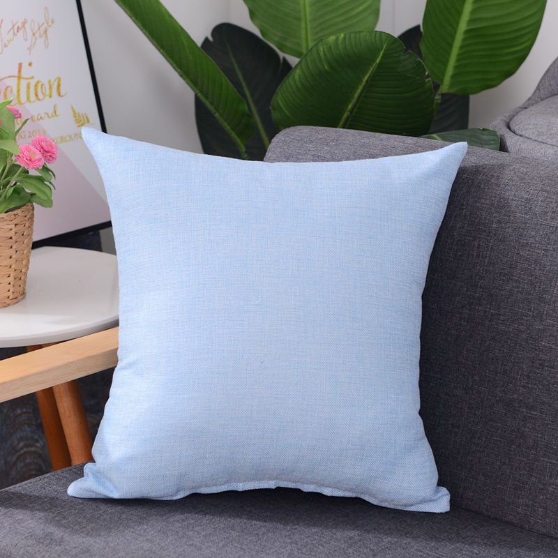 双面加厚纯色抱枕套素色汽车靠垫套学生办公室靠垫腰枕404550